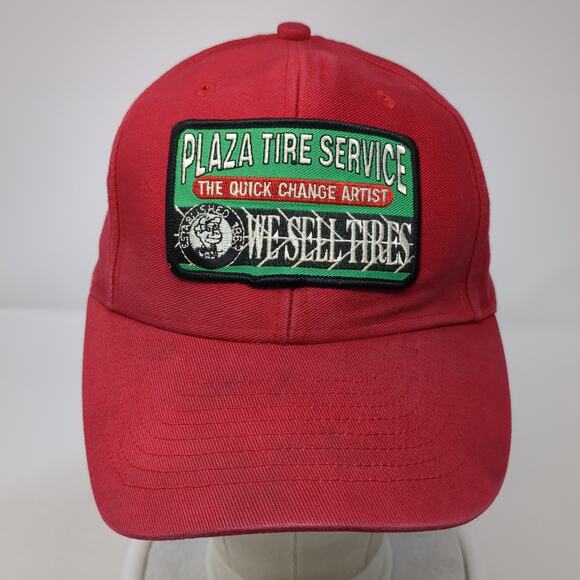 Plaza Tire Service We Sell Tires Snapback Cap Red One Size Adjustable Mohr's - Picture 2 of 10